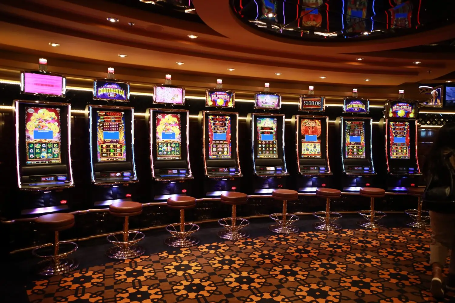 Casino table detail in sophisticated interior