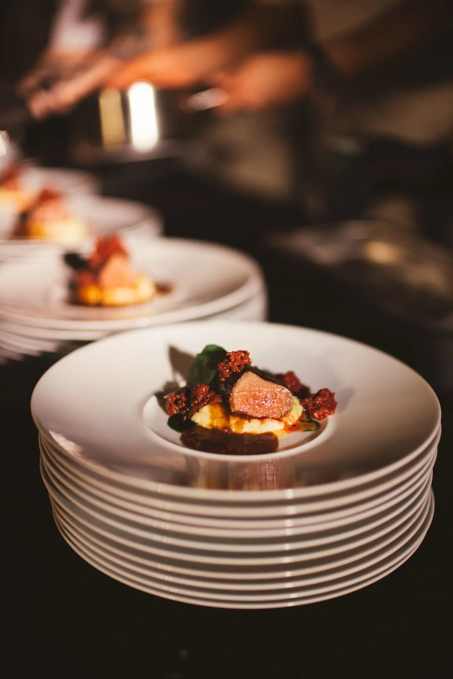 Upscale dining interior