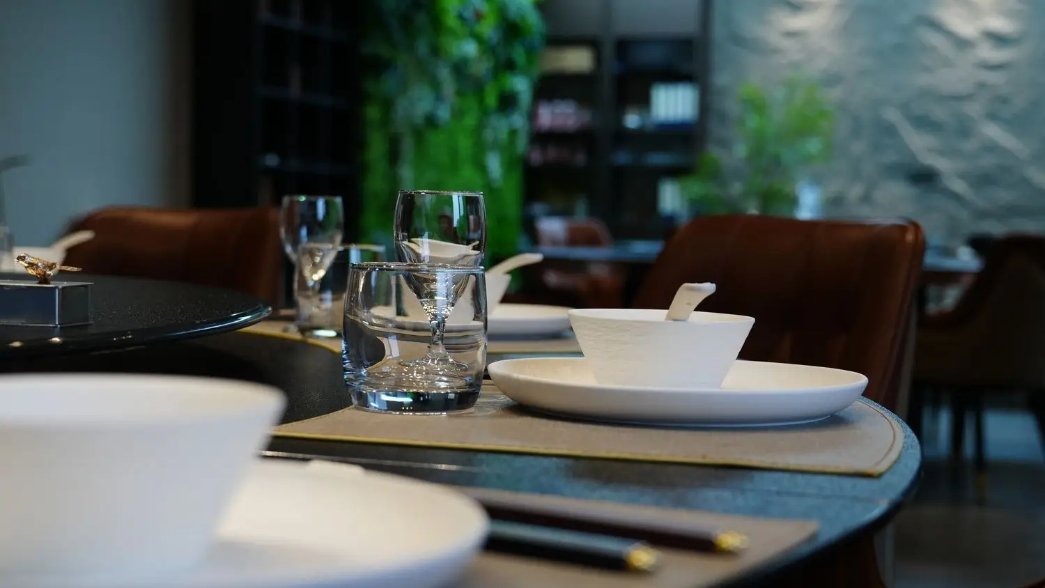 Refined hospitality lounge